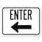 Signmission Parking Lot Enter Left Arrow Heavy-Gauge Alum Rust Proof Parking, 18" x 24", A-1824-23427 A-1824-23427 - alternate 1